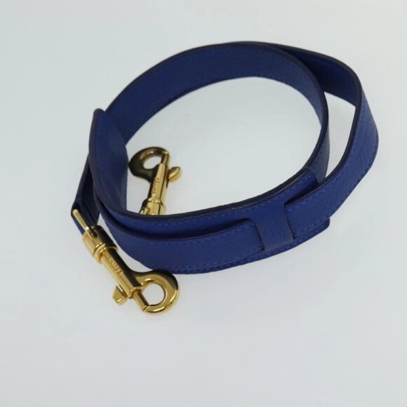 CELINE Trapeze Hand Bag Leather Blue Gold Auth BA990 - Picture 13 of 16